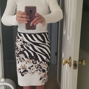 WHBM floral pencil skirt